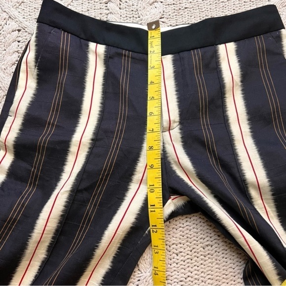 CHLOE STORA Striped Cropped Trouser Pants Size‎ 36/6 - Picture 7 of 9